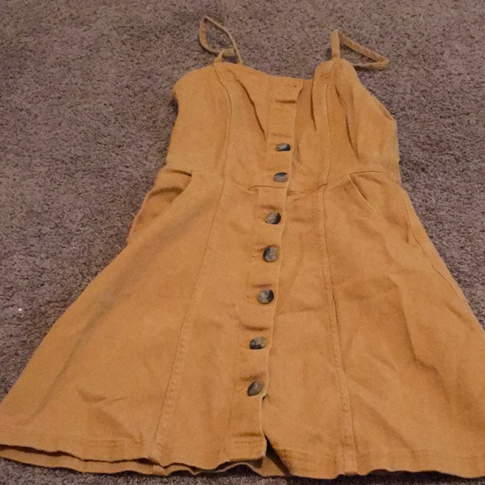 Orange Overall Dress